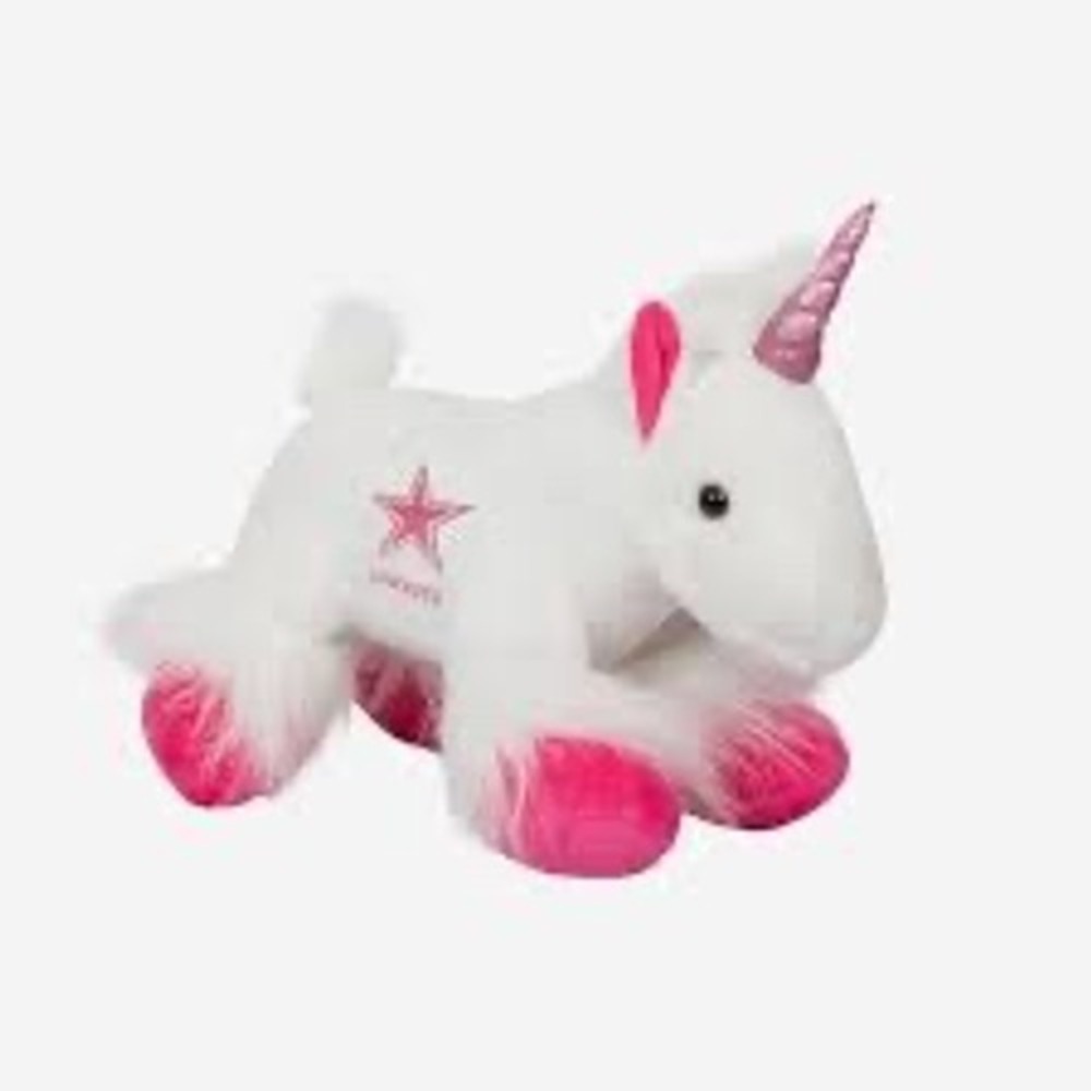 Dallas Cowboys NFL Unicorn Plush White Pink Star Logo Stuffed Animal Toy 13"